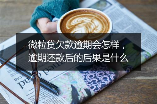 微粒贷欠款逾期会怎样，逾期还款后的后果是什么
