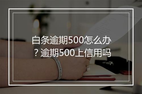 白条逾期500怎么办？逾期500上信用吗