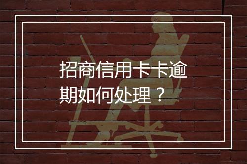 招商信用卡卡逾期如何处理？