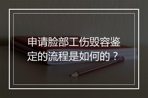 申请脸部工伤毁容鉴定的流程是如何的？
