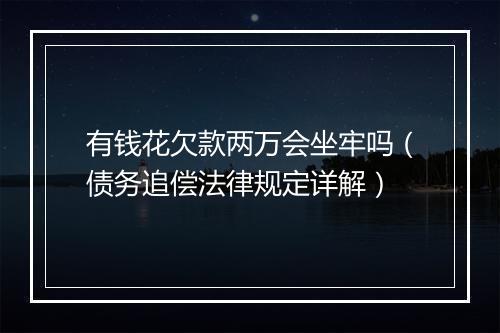 有钱花欠款两万会坐牢吗（债务追偿法律规定详解）
