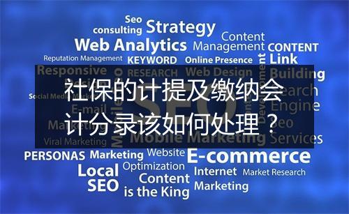社保的计提及缴纳会计分录该如何处理？