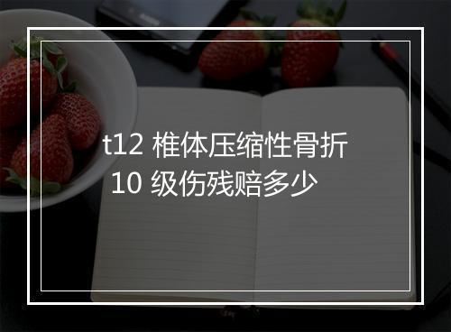 t12 椎体压缩性骨折 10 级伤残赔多少
