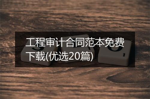 工程审计合同范本免费下载(优选20篇)