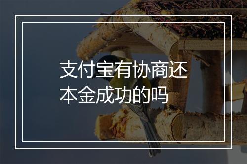 支付宝有协商还本金成功的吗