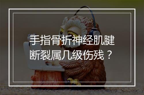 手指骨折神经肌腱断裂属几级伤残？