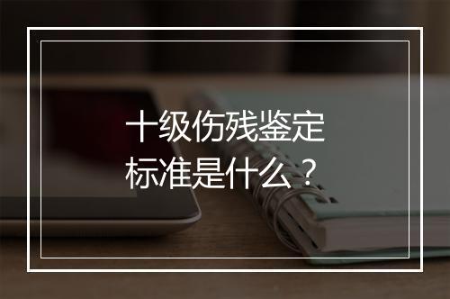 十级伤残鉴定标准是什么？