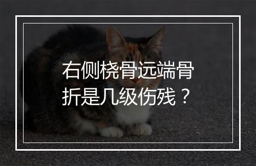 右侧桡骨远端骨折是几级伤残？