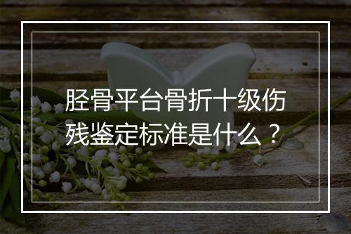 胫骨平台骨折十级伤残鉴定标准是什么？