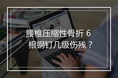 腰椎压缩性骨折 6 根钢钉几级伤残？