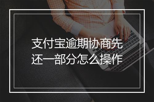 支付宝逾期协商先还一部分怎么操作