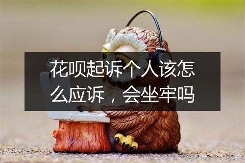 花呗起诉个人该怎么应诉，会坐牢吗