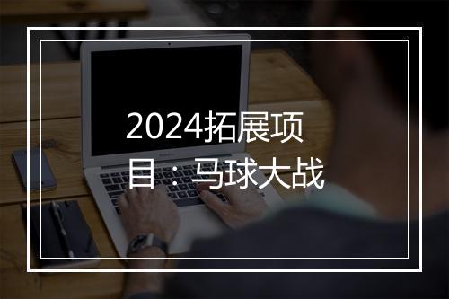 2024拓展项目：马球大战