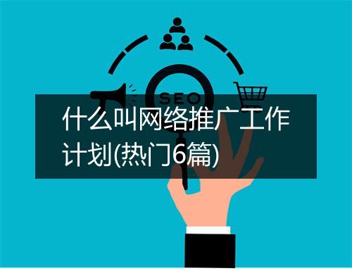 什么叫网络推广工作计划(热门6篇)