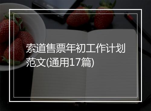 索道售票年初工作计划范文(通用17篇)