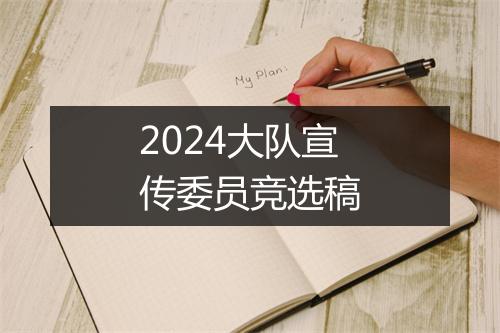 2024大队宣传委员竞选稿