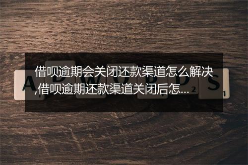 借呗逾期会关闭还款渠道怎么解决,借呗逾期还款渠道关闭后怎么办