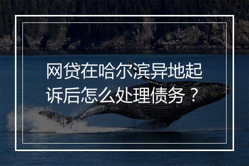 网贷在哈尔滨异地起诉后怎么处理债务？
