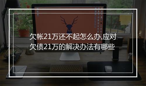 欠帐21万还不起怎么办,应对欠债21万的解决办法有哪些