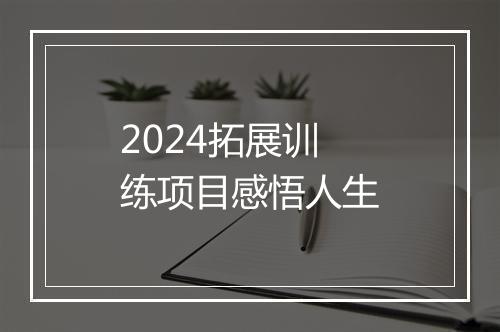 2024拓展训练项目感悟人生