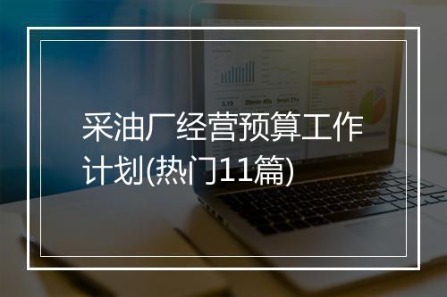 采油厂经营预算工作计划(热门11篇)