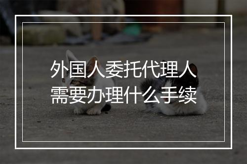 外国人委托代理人需要办理什么手续