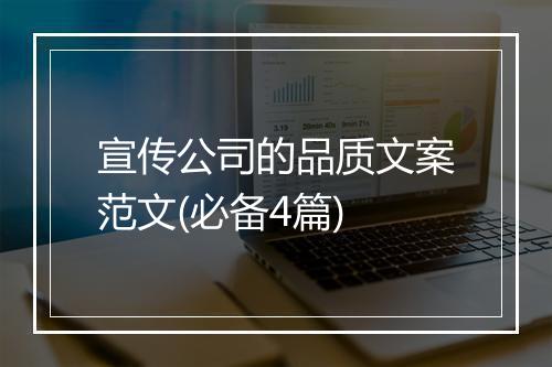 宣传公司的品质文案范文(必备4篇)