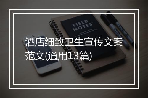 酒店细致卫生宣传文案范文(通用13篇)