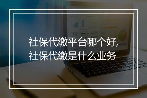 社保代缴平台哪个好,社保代缴是什么业务
