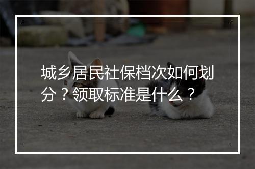城乡居民社保档次如何划分？领取标准是什么？