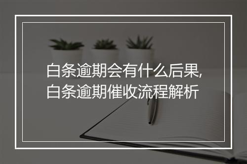 白条逾期会有什么后果,白条逾期催收流程解析