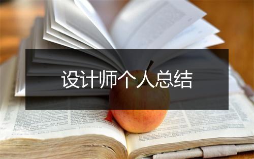 设计师个人总结