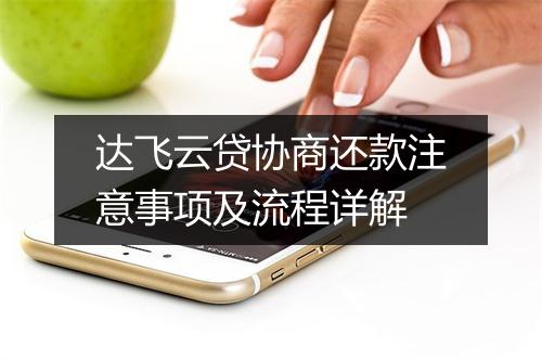 达飞云贷协商还款注意事项及流程详解