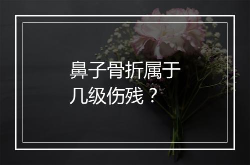 鼻子骨折属于几级伤残？