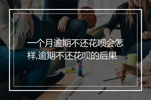 一个月逾期不还花呗会怎样,逾期不还花呗的后果