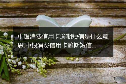 中银消费信用卡逾期短信是什么意思,中银消费信用卡逾期短信内容详解