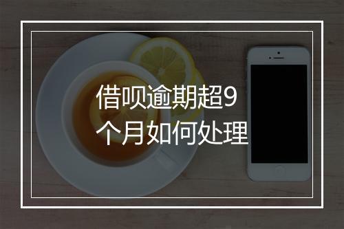 借呗逾期超9个月如何处理