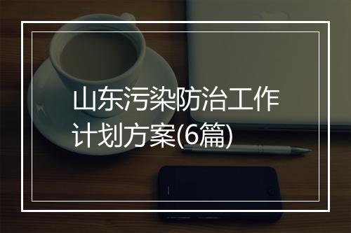 山东污染防治工作计划方案(6篇)