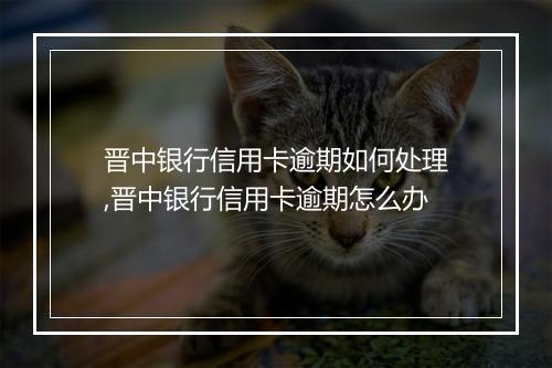 晋中银行信用卡逾期如何处理,晋中银行信用卡逾期怎么办