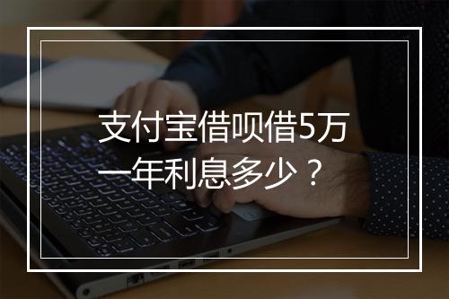 支付宝借呗借5万一年利息多少？