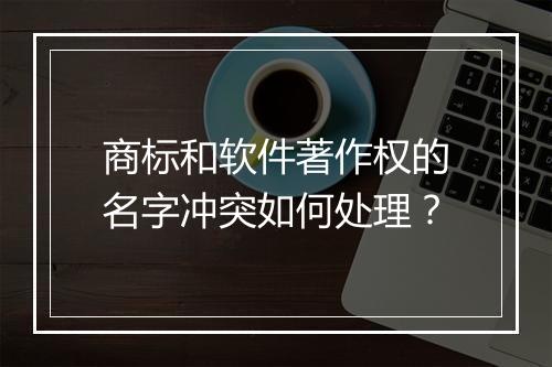 商标和软件著作权的名字冲突如何处理？