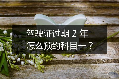 驾驶证过期 2 年怎么预约科目一？