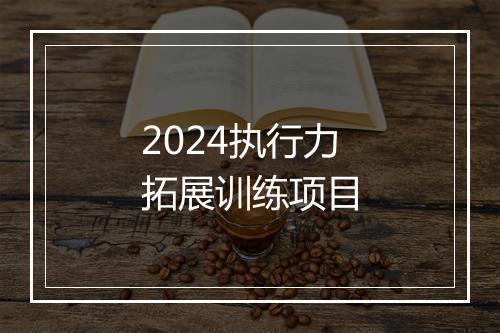 2024执行力拓展训练项目