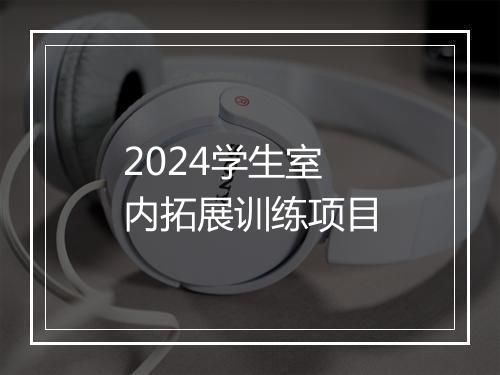 2024学生室内拓展训练项目