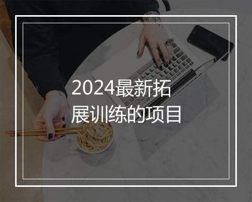 2024最新拓展训练的项目