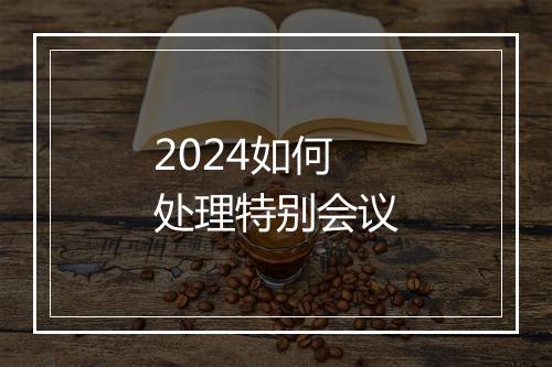 2024如何处理特别会议