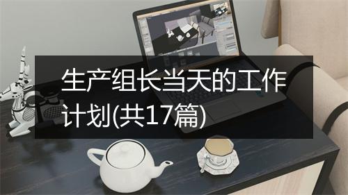 生产组长当天的工作计划(共17篇)