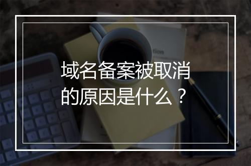 域名备案被取消的原因是什么？