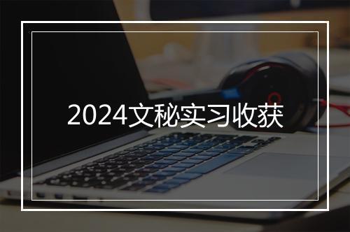 2024文秘实习收获