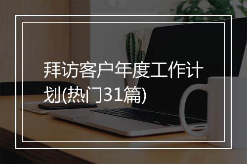 拜访客户年度工作计划(热门31篇)